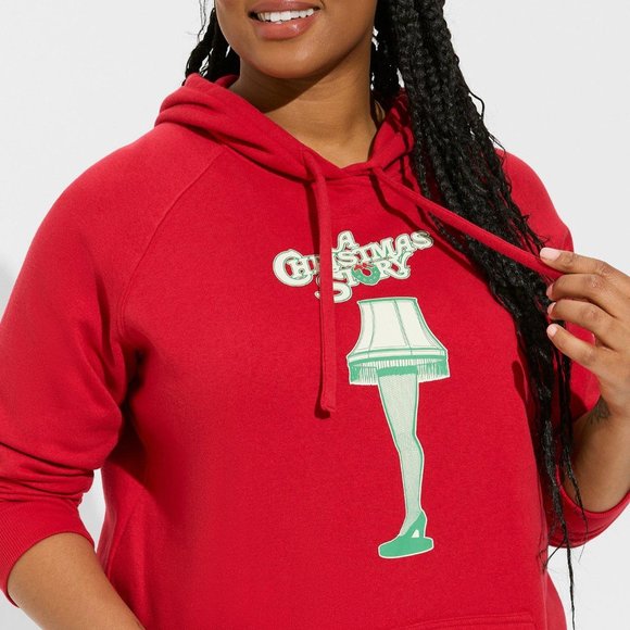 ❤️NWT VINTAGE TORRID HOODIE A CHRISTMAS STORY LEG LAMP HOLIDAY RALPHIE PLUS SIZE - Picture 3 of 13
